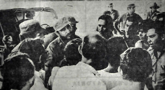 El Comandante en Jefe visitó el 14 de julio de 1971 las canteras de Palo Seco en el municipio de Guáimaro, donde chequeó los suministros de piedras para el mantenimiento y reparación de las vías del sistema ferroviario cubano.