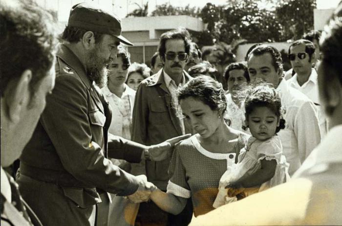 Fidel Castro durante el accidente de 1985 Fidel Castro durante el accidente de 1985