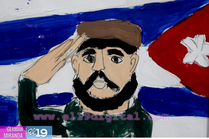 Dibujo infantil dedicado a Fidel. Foto: Tomada de Internet