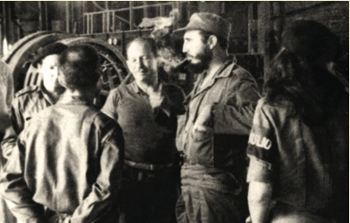 En el desactivado central América, el encuentro con Cantillo, y junto a Fidel están Raúl y Vilma