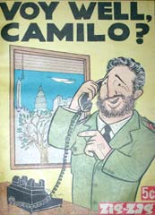Voy well, Camilo?, caricatura de Luaces publicada en la portada de Zig-Zag (No. 1064, 25 de abril de 1959)