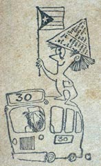 Caricatura de Nuez, publicada en Zig-Zag (No 1049, 9 de enero de 1959)