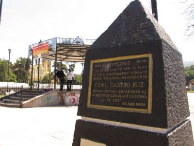 Un obelisco es el único recordatorio del paso de 