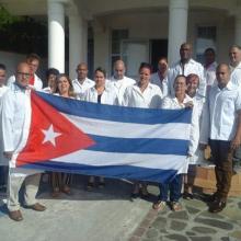 a Brigada Médica “Henry Reeve” en San Vicente y las Granadinas. Foto: CubaMinrex.