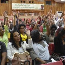 Asamblea extraordinaria del Poder Popular en el municipio de Arroyo Naranjo, para elegir a los 7 candidatos a diputados a la ANPP, En ejercicio legítimo y democrático fue aprobada ayer la candidatura de los 470 diputados al Parlamento, en las sesiones extraordinarias de las asambleas municipales del Poder Popular. Foto: Juvenal Balán