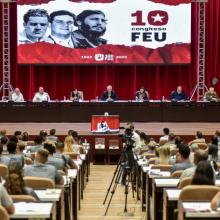 Los delegados al X Congreso de la FEU ratificaron que la organización continuará siendo antimperialista y anticolonialista, y contribuirá a la formación de estudiantes patriotas, martianos y fidelistas. Foto: Ariel Cecilio Lemus