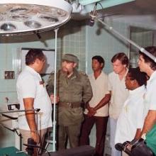Fidel Castro en el hospital Julio Trigo