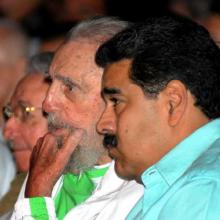 Fidel Castro Ruz junto a Nicolás Maduro Moros
