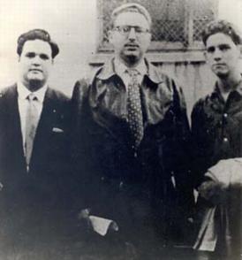 José Antonio Echeverría, Fidel Castro y René Anillo en México.
