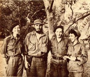 II Frente- Vilma Espin, Fidel Castro, Raúl Castro y Celia Sanchez Manduley. Posiblemente en el central America. Diciembre de 1958. Vilma Espin, Fidel Castro, Raúl Castro y Celia Sánchez en el II Frente Oriental. Foto: Archivo de Granma II Frente- Vilma Espin, Fidel Castro, Raúl Castro y Celia Sanchez Manduley. Posiblemente en el central America. Diciembre de 1958. Vilma Espin, Fidel Castro, Raúl Castro y Celia Sánchez en el II Frente Oriental. Foto: Archivo de Granma
