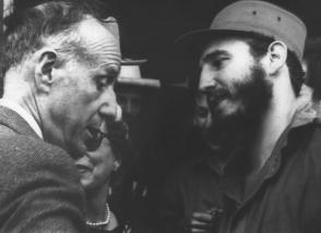 Fidel Castro junto periodista norteamericano Herbert Matthews.