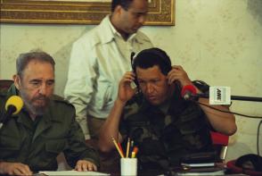 Fidel Castro y Hugo Chávez en Venezuela, 2000