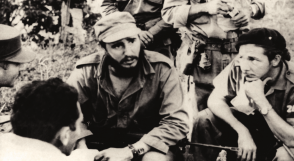 Fidel Castro junto a un grupo de Oficiales en El Escandel, 1959.