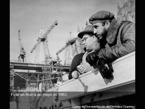 Fidel Castro en su viaje a la URSS