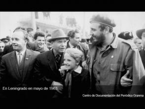Fidel en la ciudad de Leningrado
